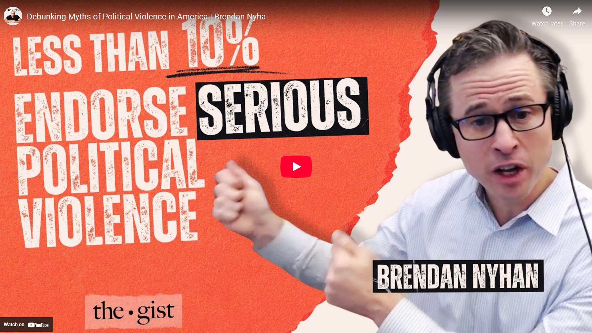 Debunking myths of political violence on The Gist with Mike Pesca